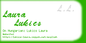 laura lukics business card